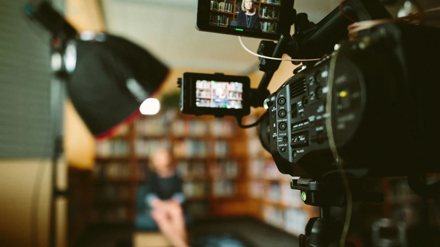 Corporate video filming setup — visual atmosphere